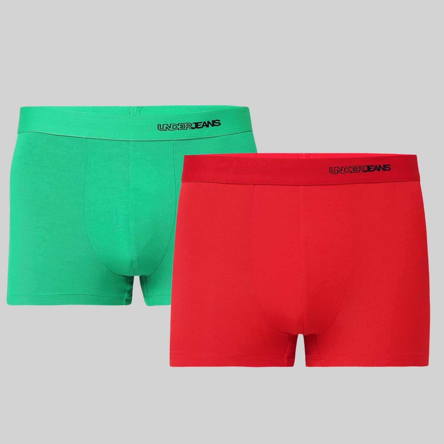 Underjeans Pack Of 2 Modal Blend Solid Mid-Rise Trunks