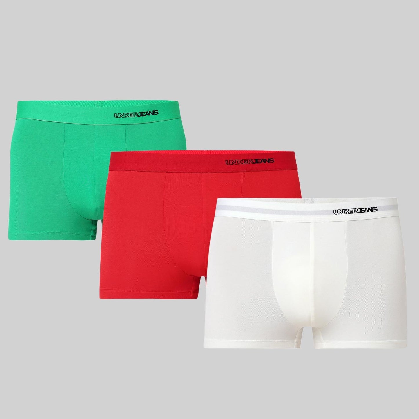 Underjeans Pack Of 3 Modal Blend Solid Mid-Rise Trunks