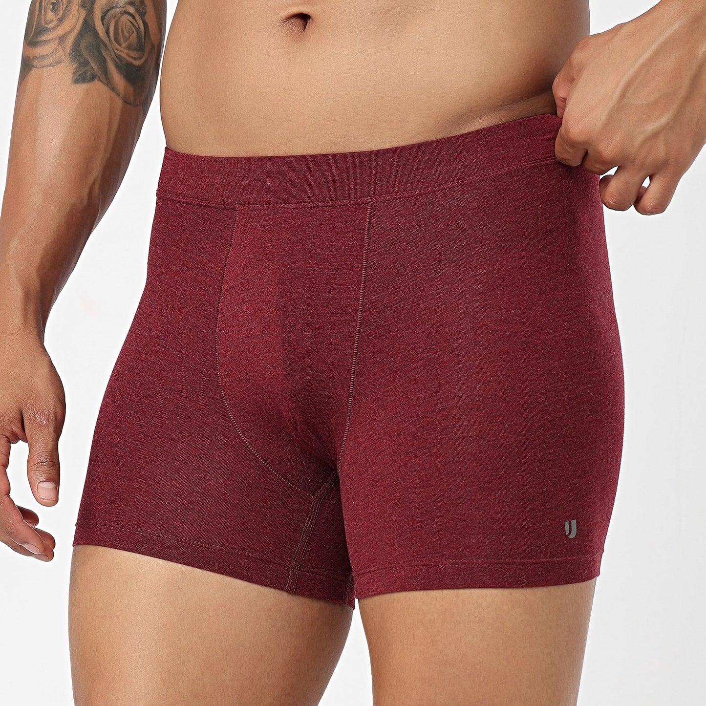 Underjeans Maroon Spandex Trunk