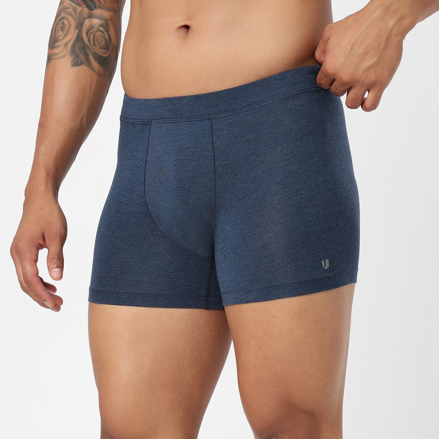 Underjeans Navy Spandex Trunk