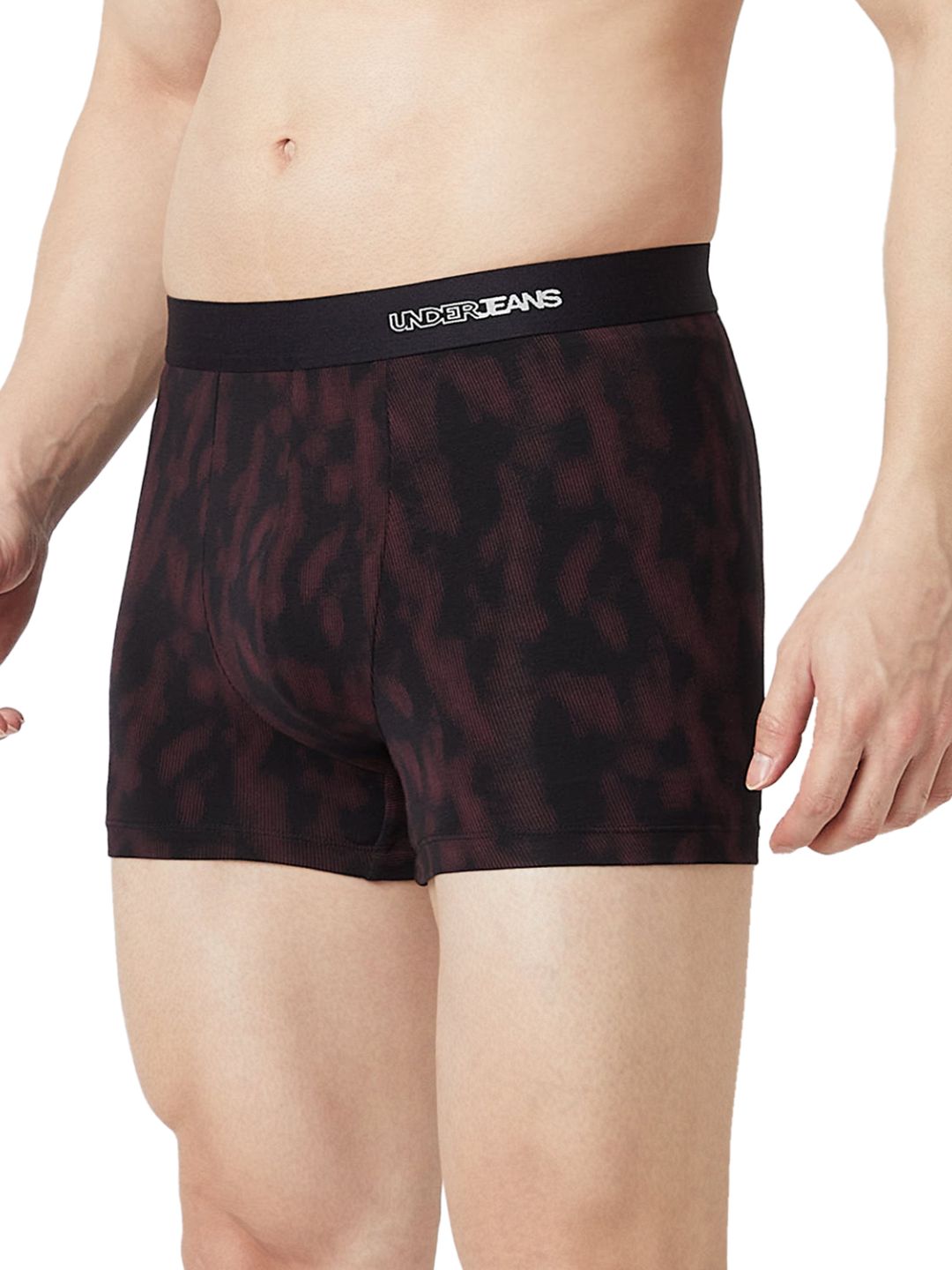 UnderJeans by Spykar Men Printed Black Wine Trunk