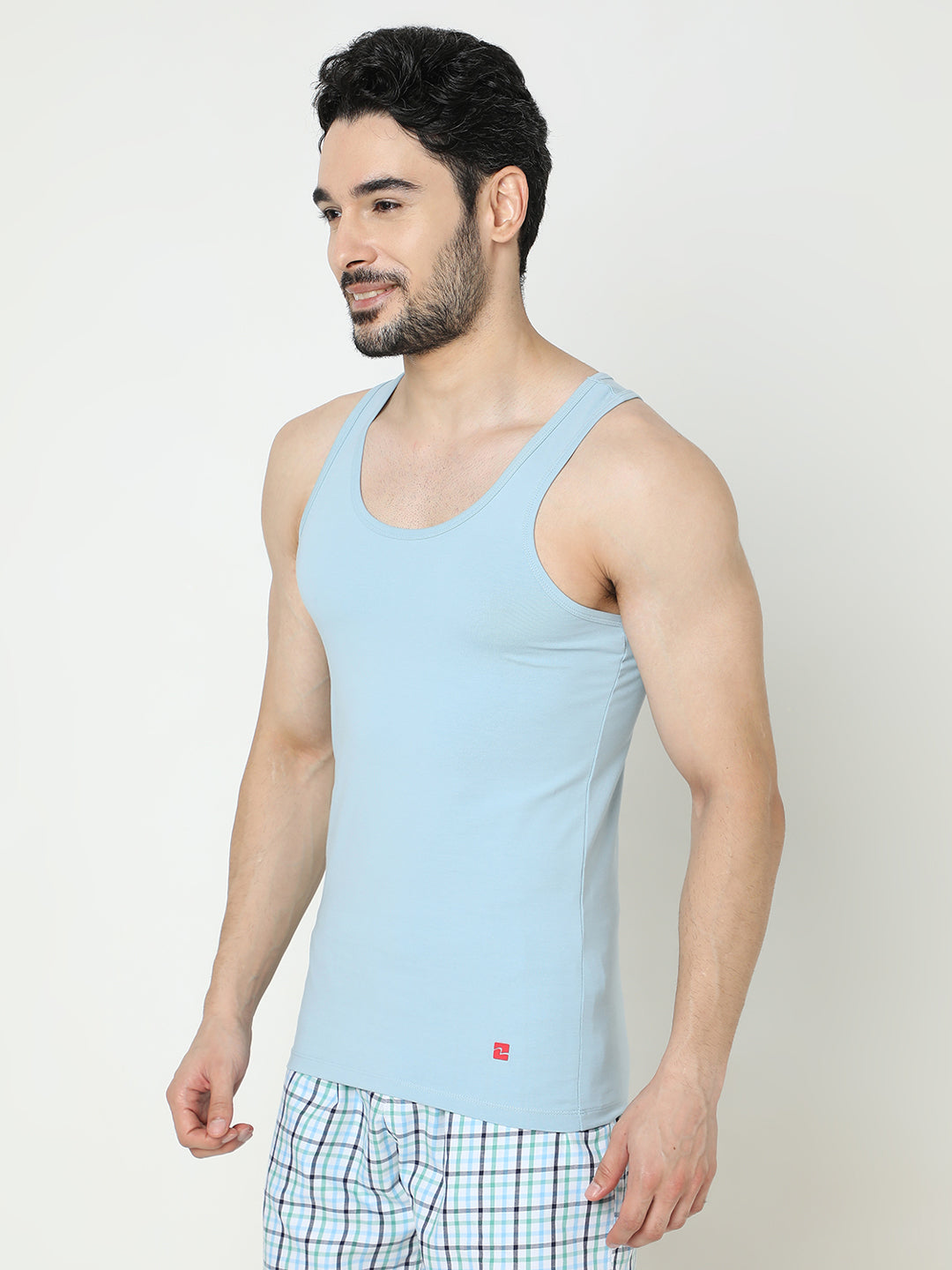 Underjeans by Spykar Men Premium Light Blue Vest