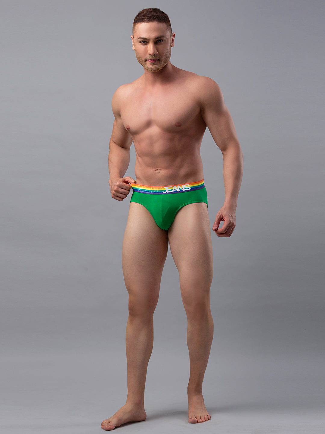 Underjeans By Spykar Cotton Blend Briefs for Men (Pack of 3)