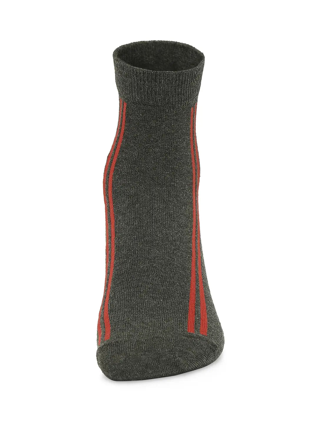 Men Premium Maroon & Anthra Melange Ankle Length Socks - Pack Of 2- Underjeans by Spykar