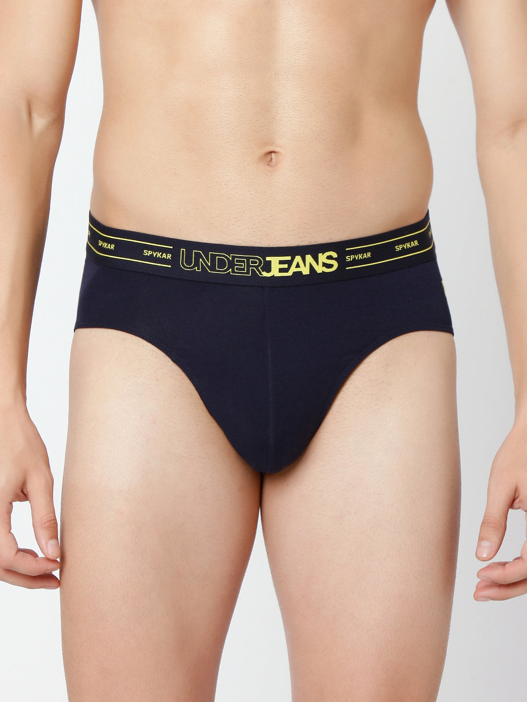 Underjeans by Spykar Men Premium Assorted Cotton Blend Brief (Pack of 2)