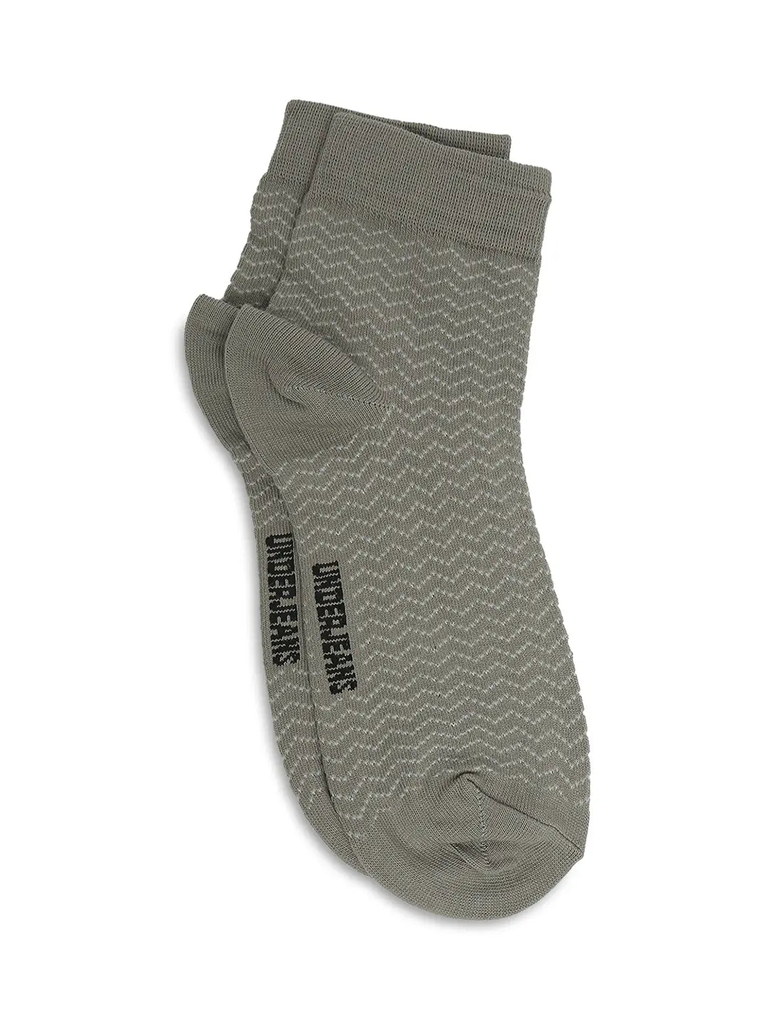 Men Premium Navy & Khaki Ankle Length Socks - Pack Of 2- Underjeans by Spykar