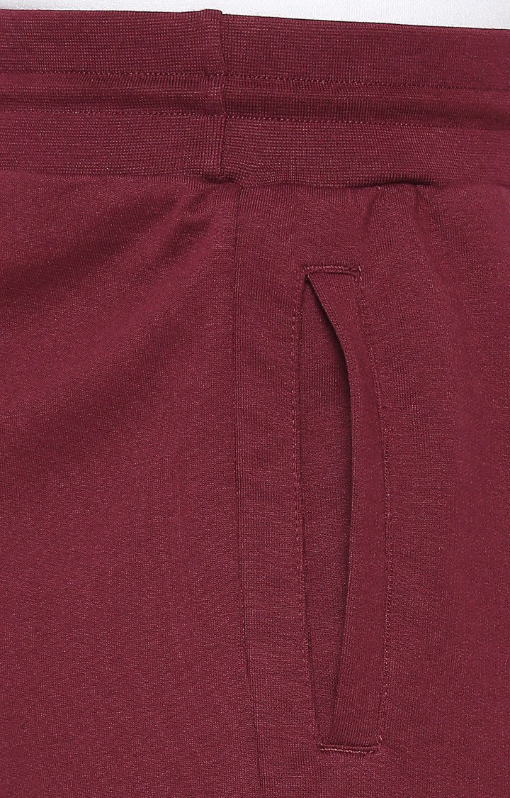 Men Premium Wine Cotton Blend Shorts - UnderJeans by Spykar