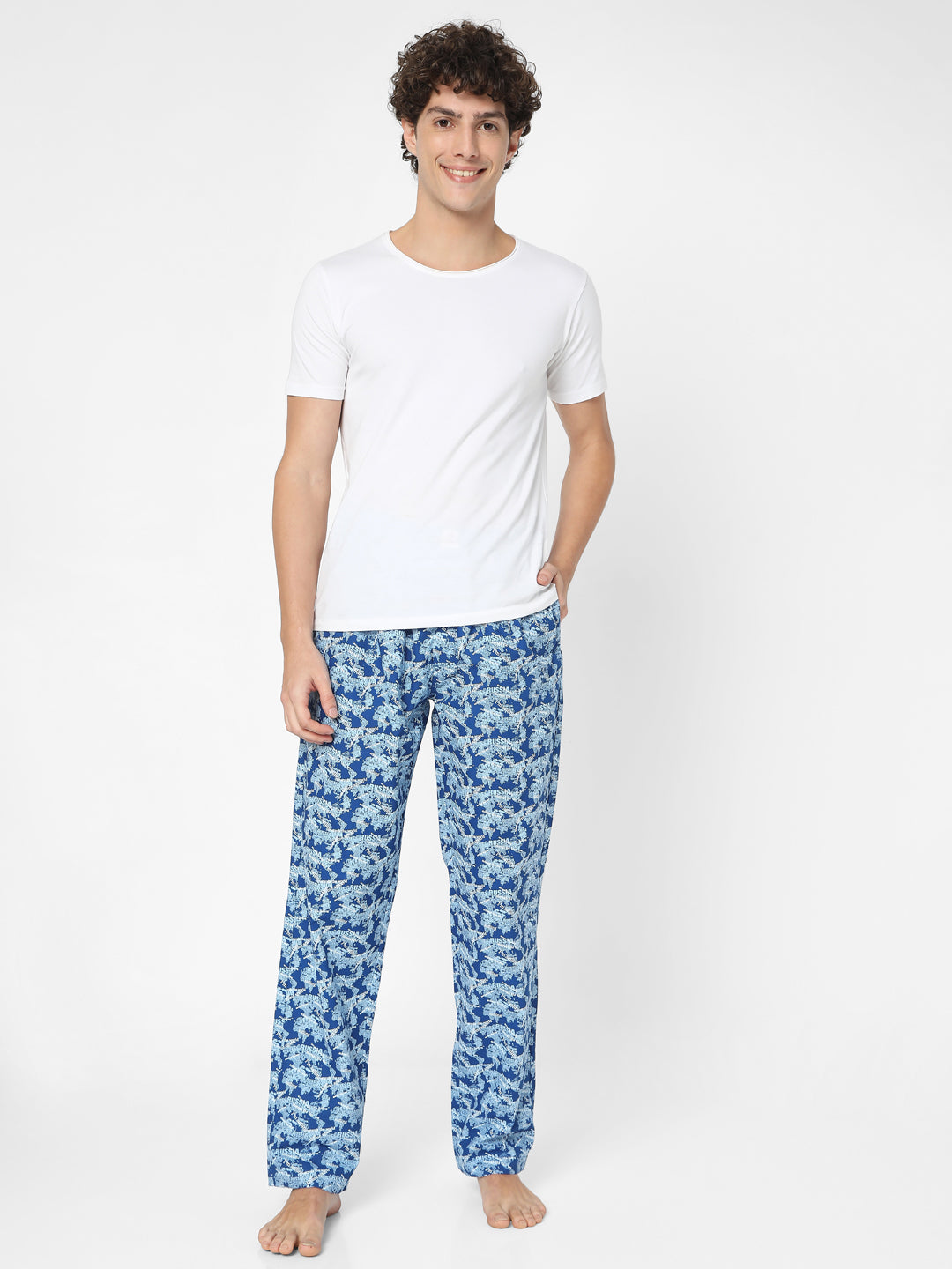 Nimes White Linen Pyjama Pants