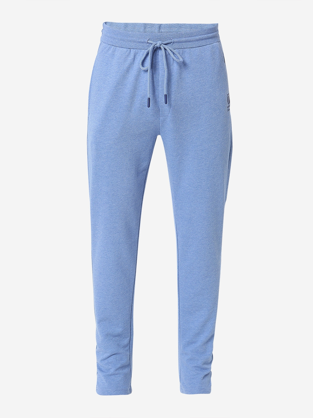 Underjeans by Spykar Men Premium Knitted Blue Melange Pyjama