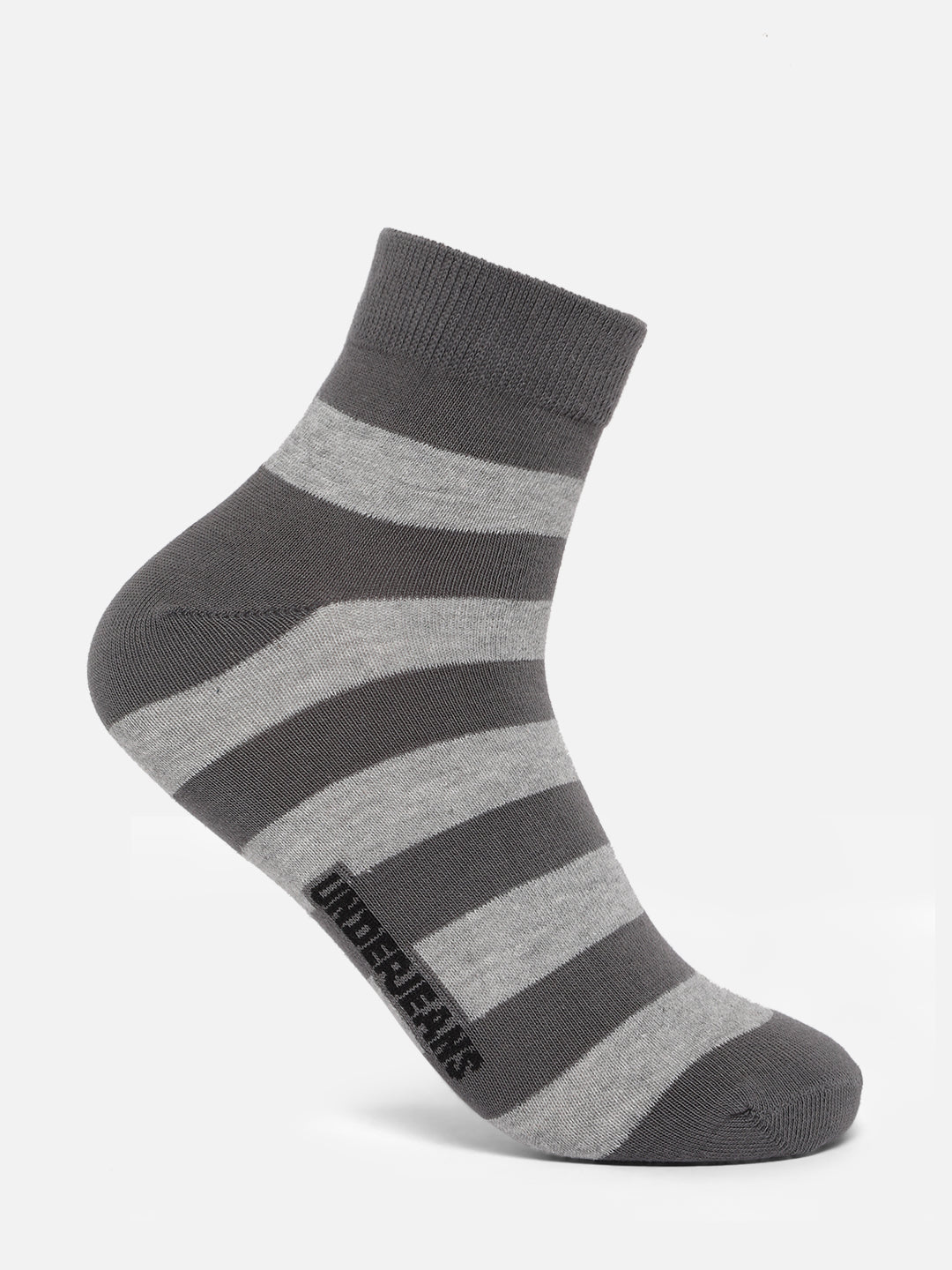 Men Premium Assorted Ankle length (Non terry) Socks Pack of 2- UnderJeans by Spykar