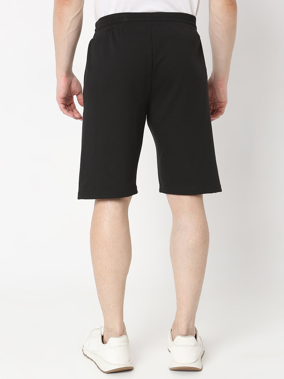 Underjeans by Spykar Men Premium Knitted Black Shorts