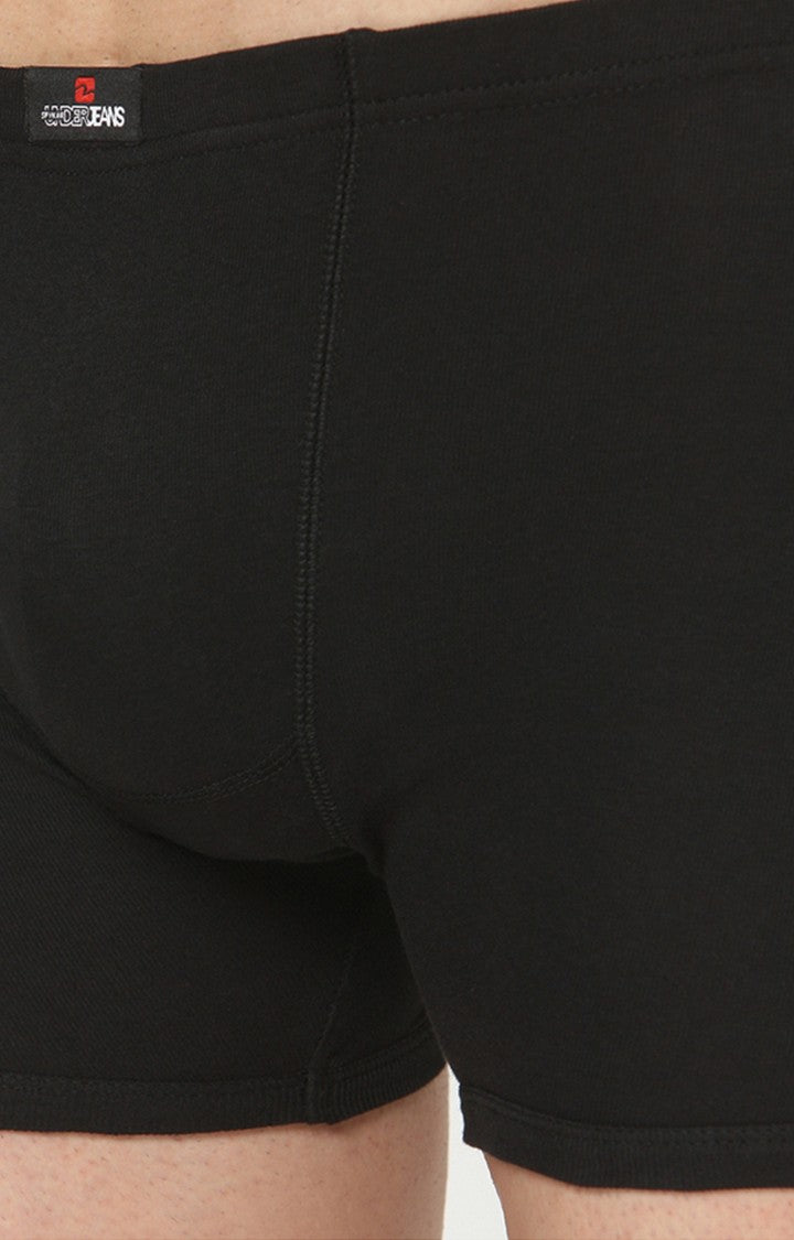 Black Cotton Trunk for Men Premium- UnderJeans by Spykar
