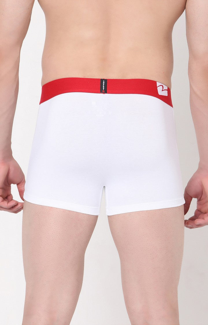 White Cotton Trunk for Men Premium (Pack of 2)- UnderJeans by Spykar