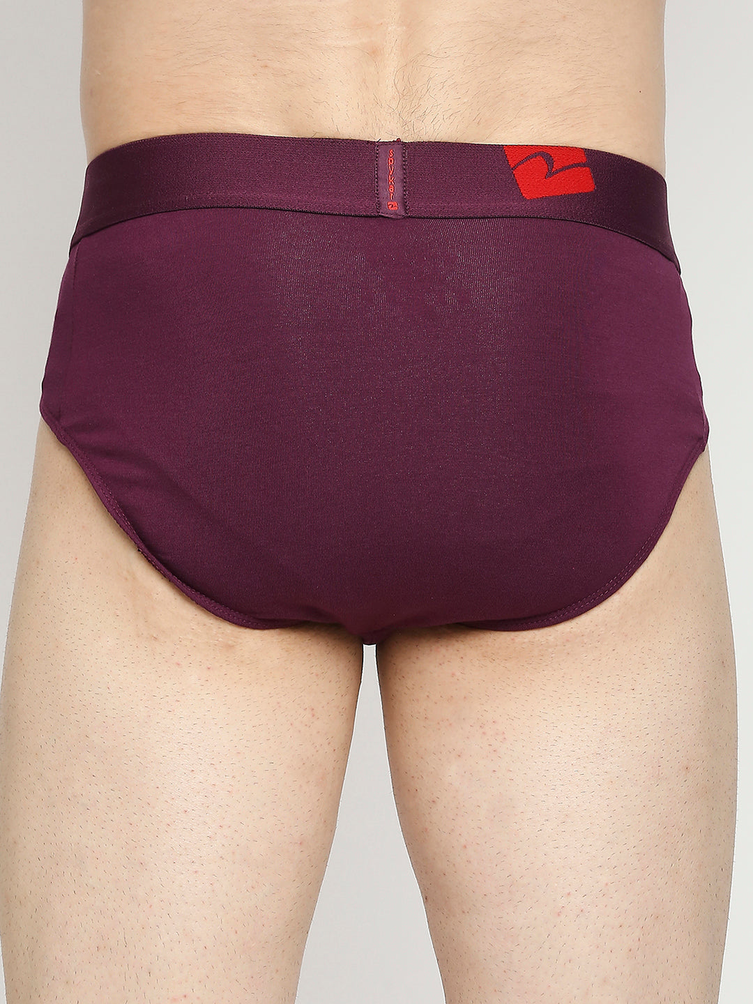 Men Premium Cotton Blend Purple Brief- UnderJeans by Spykar