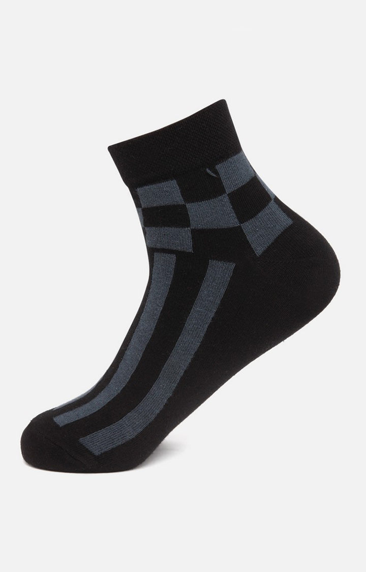 Buy Men Premium Black Ankle Length (Non Terry) Single Pair Of Socks -  Underjeans By Spykar