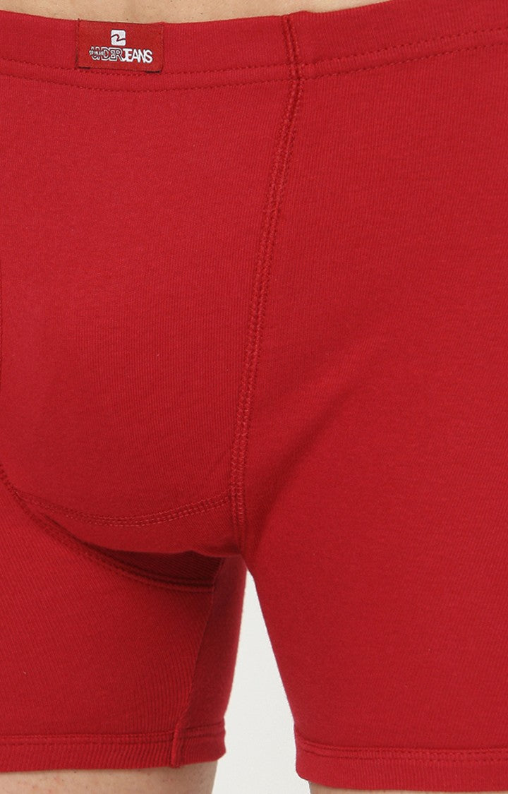 Men Premium Cotton Blend Maroon Trunk - (Pack of 2)- UnderJeans by Spykar