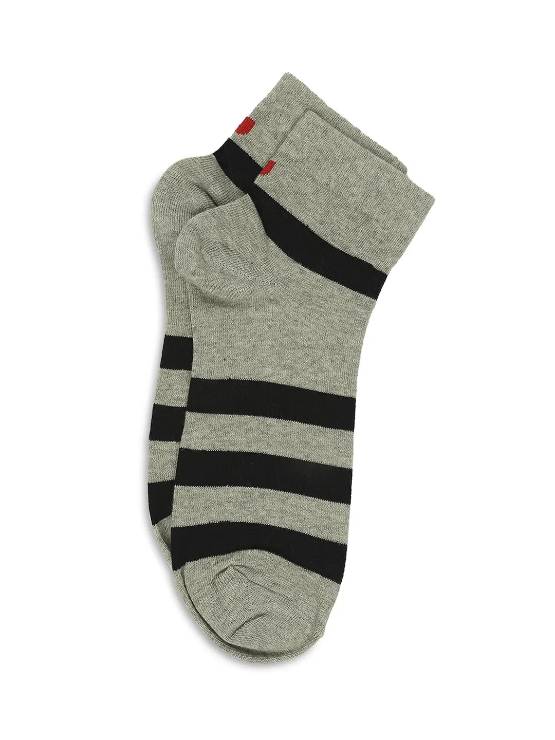 Men Premium Grey Melange & Navy Ankle Length Socks - Pack Of 2- Underjeans by Spykar