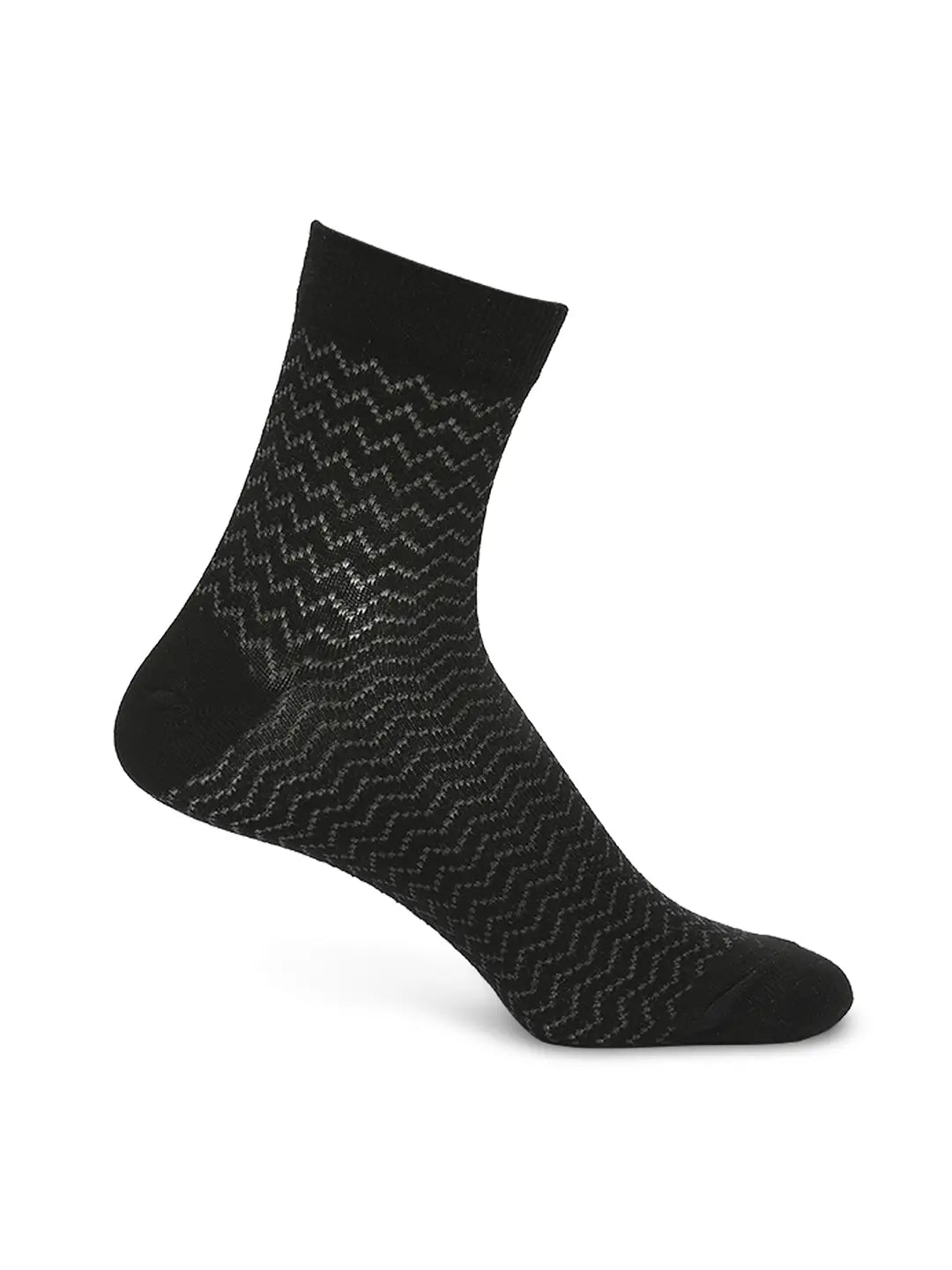 Men Premium Black & Grey Melange Ankle Length Socks - Pack Of 2- Underjeans by Spykar