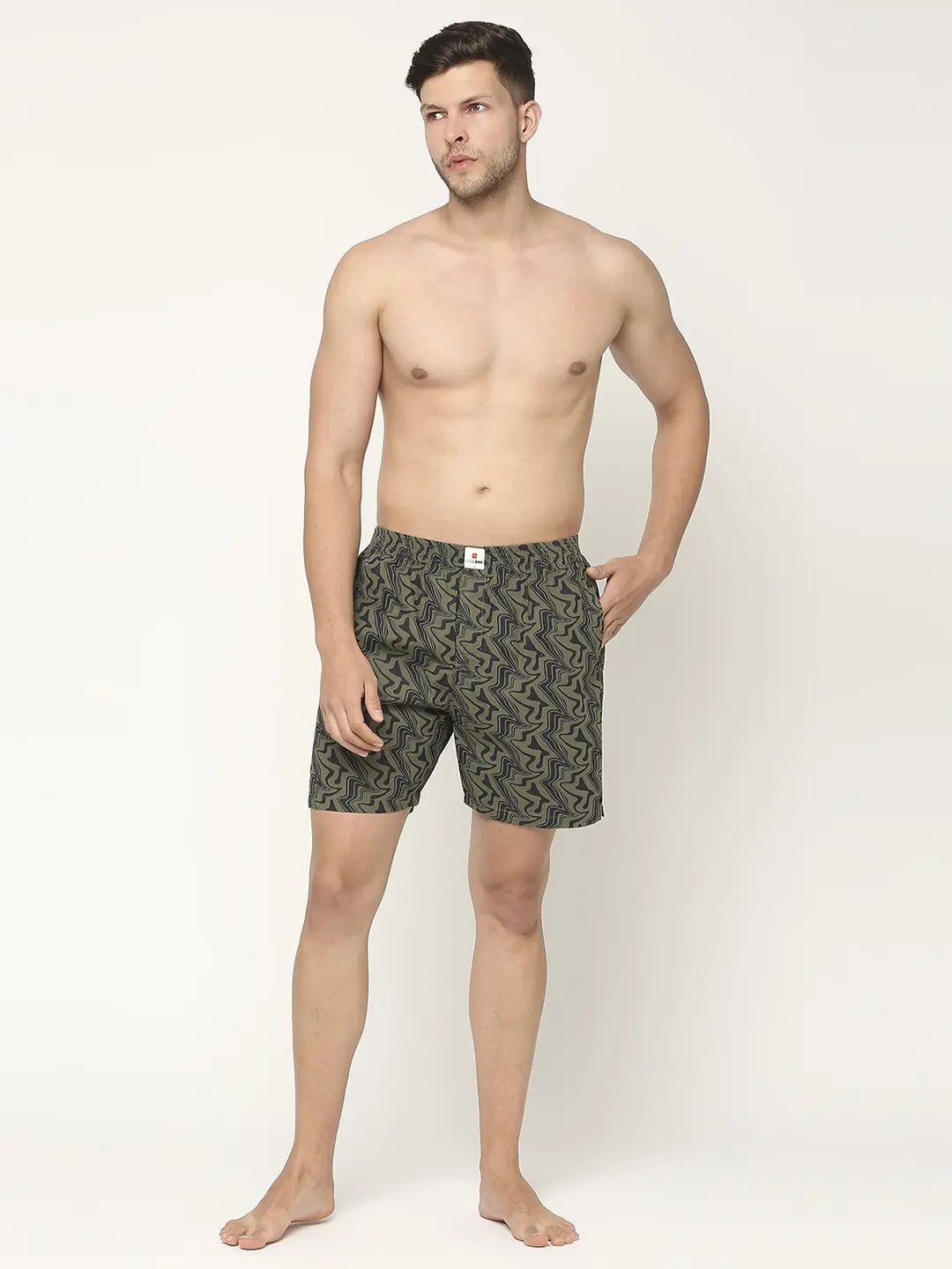 Men Premium Printed Cotton Boxers - UnderJeans by Spykar
