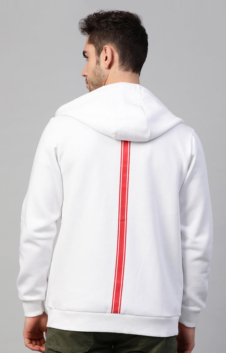 White Cotton Solid Hooded Sweatshirts- UnderJeans by Spykar
