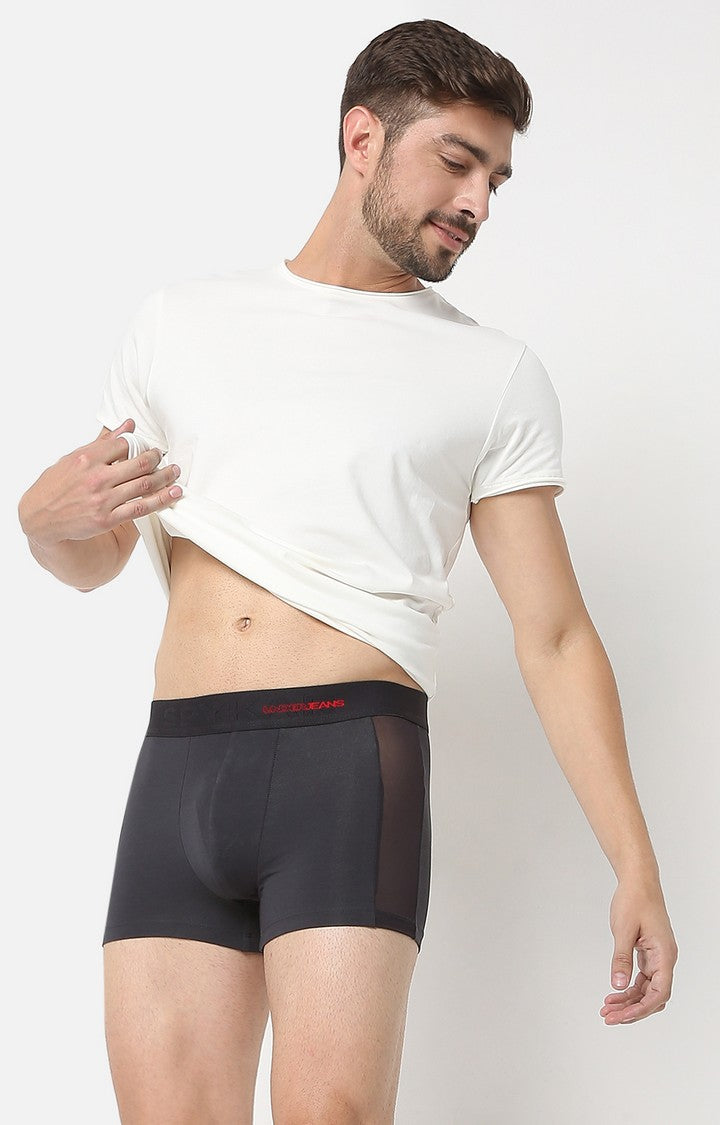 Men Premium Grey Cotton Trunk - UnderJeans by Spykar