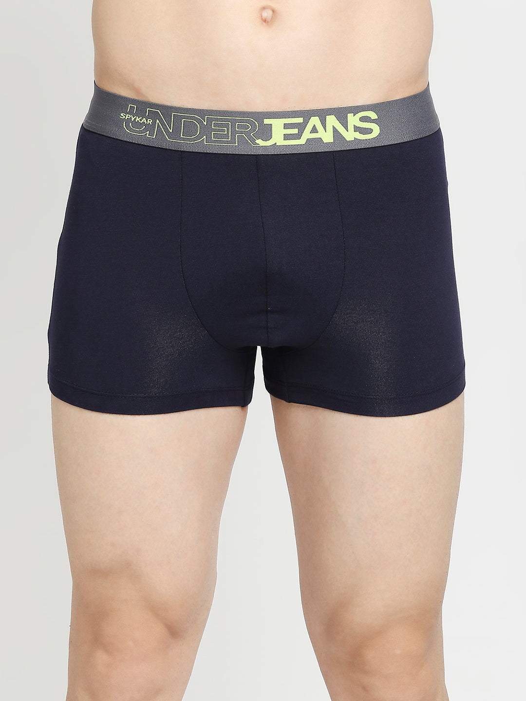 Men Premium Maroon & Navy Blue Cotton Blend Trunk - Pack Of 2- UnderJeans by Spykar