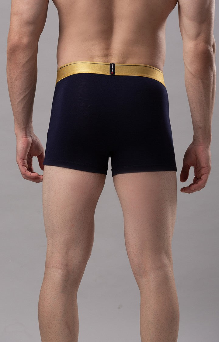 Men Premium Cotton Blend Navy Trunk - (Pack of 2)- UnderJeans by Spykar