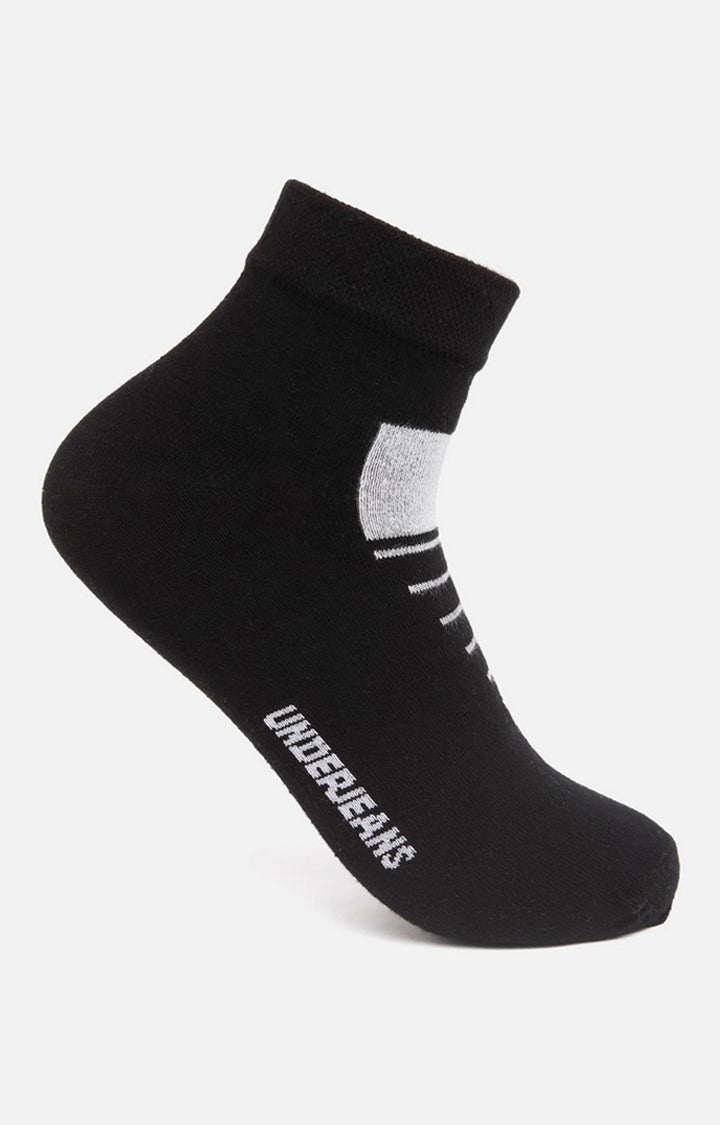 Men Premium Grey Anthra Black Anthra Blue Ankle Length (Non Terry) (Pack of 5) Socks- UnderJeans by Spykar