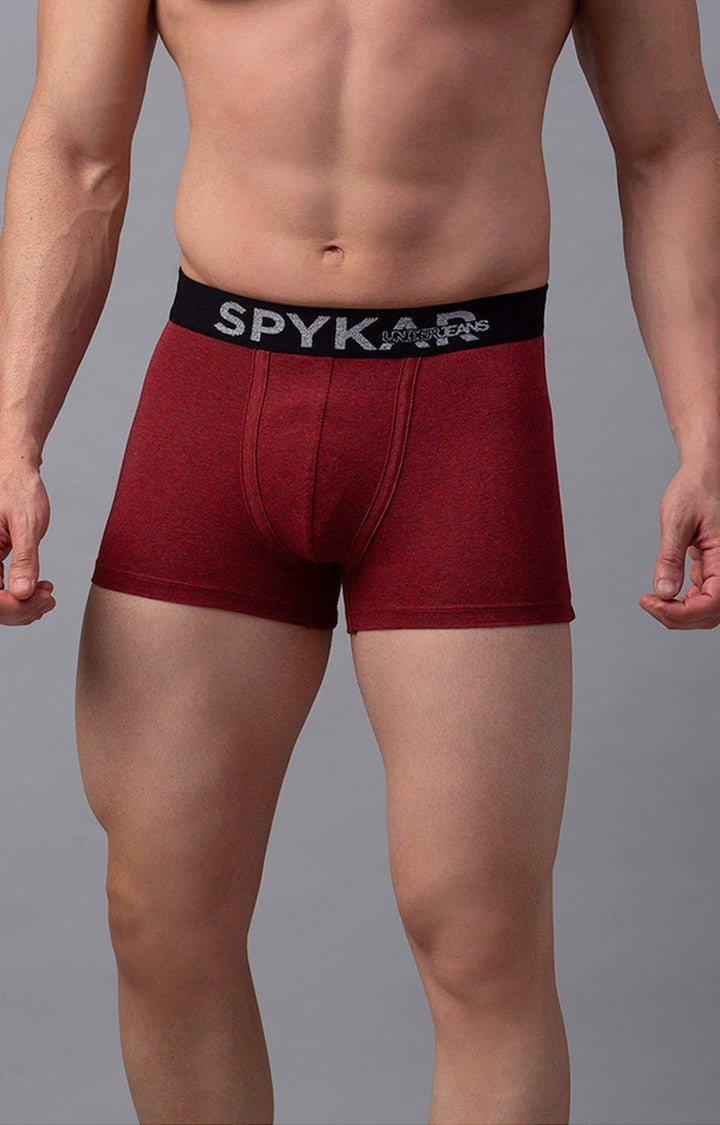 Red Cotton Trunk for Men Premium - (Pack of 2)- UnderJeans by Spykar