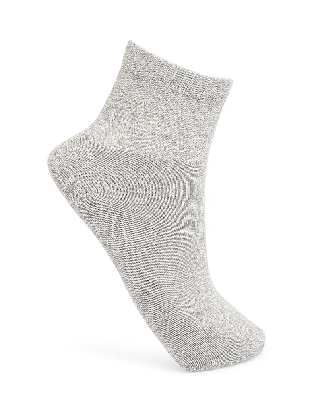 Men Premium Grey & BLack Cotton Socks - Pack Of 3- UnderJeans by Spykar