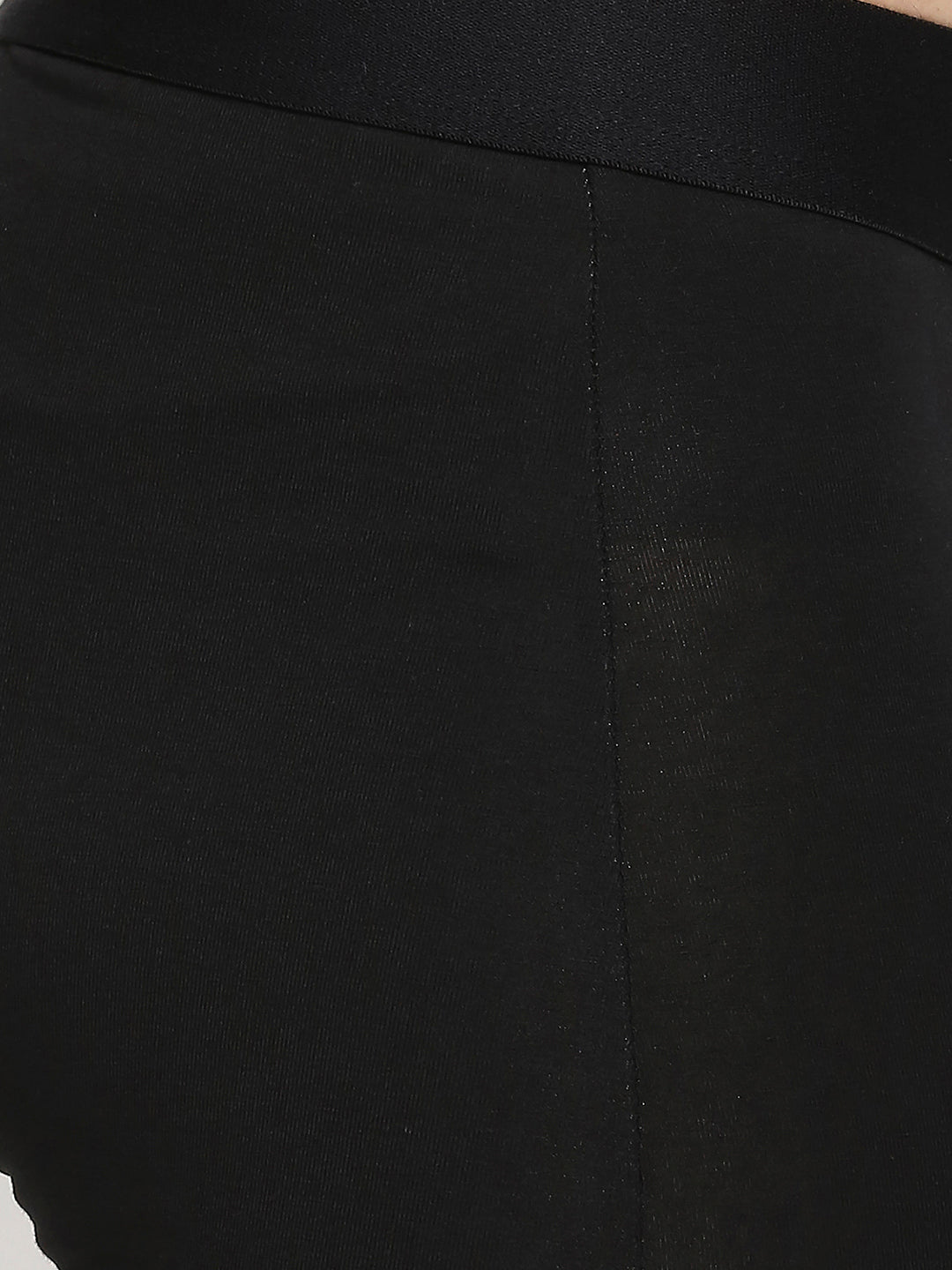 Men Premium Cotton Blend Black Trunk- UnderJeans by Spykar