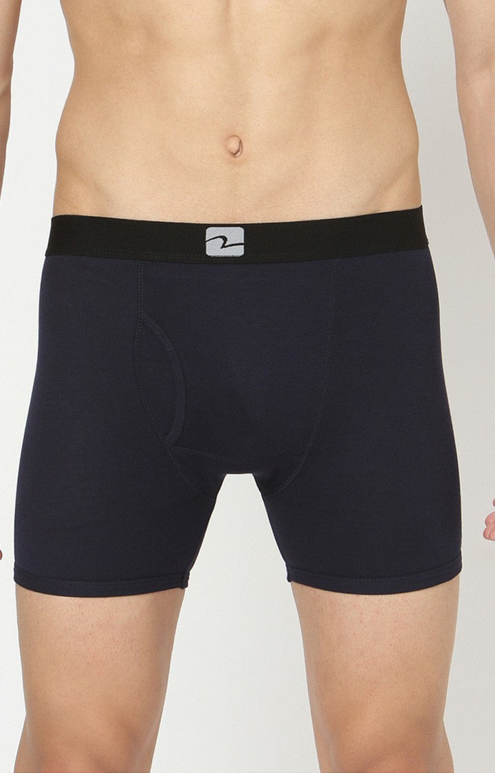 Navy Cotton Trunk for Men Premium (Pack of 2)- UnderJeans by Spykar