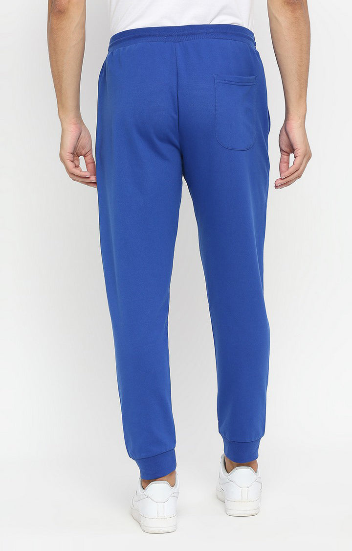 Men Premium Cotton Blend Royalblue Trackpant - UnderJeans by Spykar