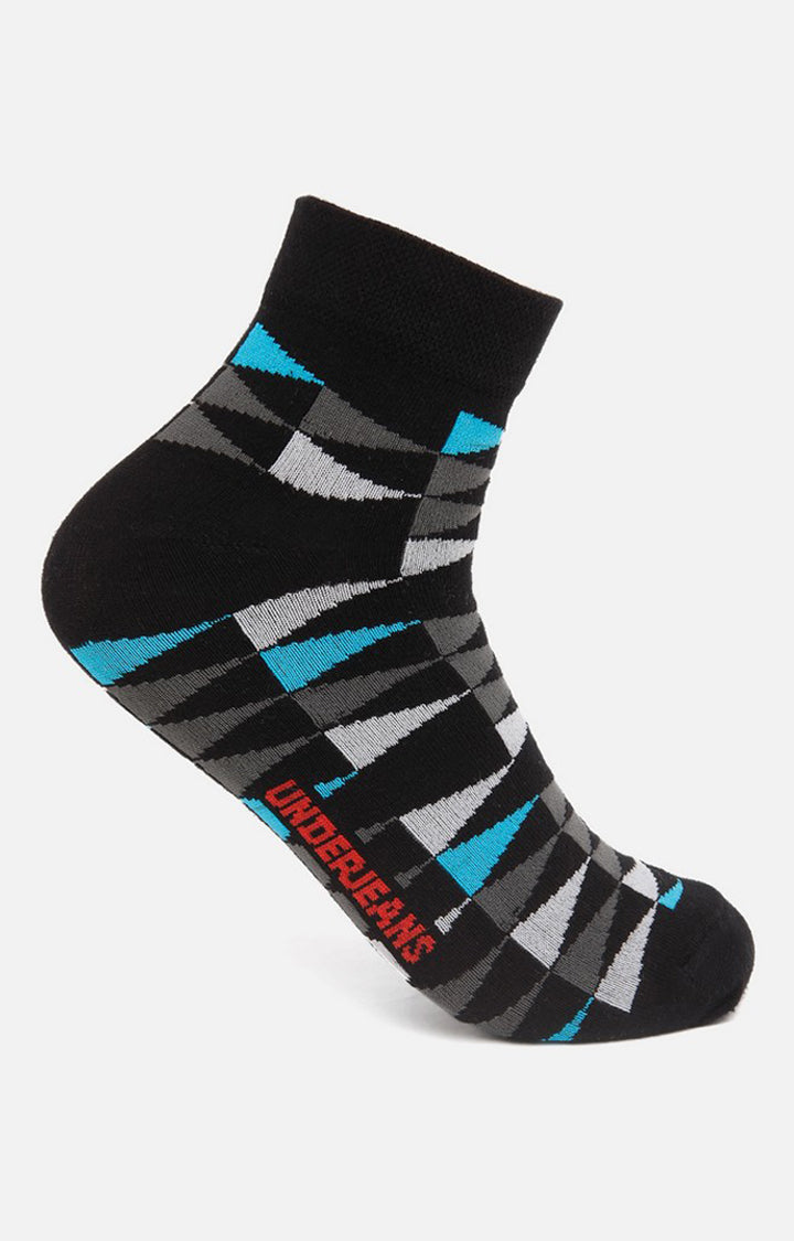 Men Premium Anthra Beige Black Grey Ankle Length (Non Terry) (Pack of 4) Socks- UnderJeans by Spykar