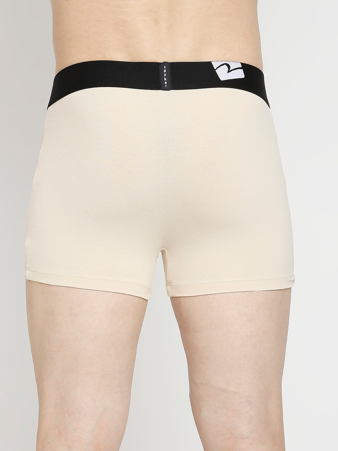 Men Premium Beige Cotton Blend Trunk- UnderJeans by Spykar