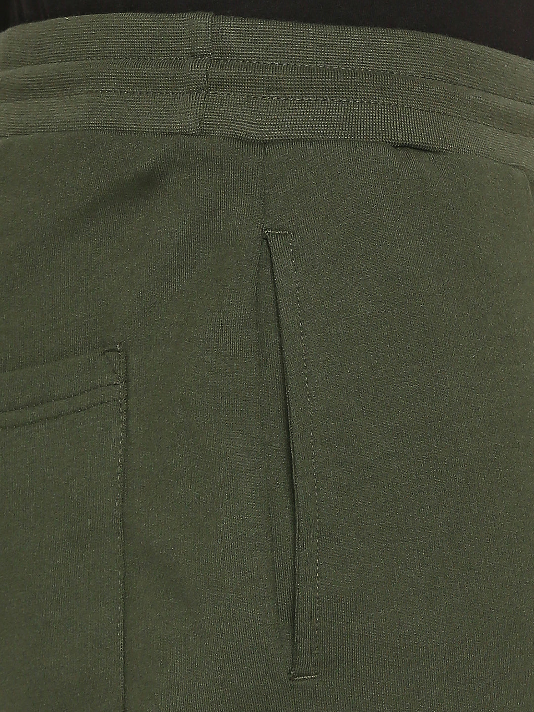 Men Premium Cotton Blend Olive Trackpant- UnderJeans by Spykar