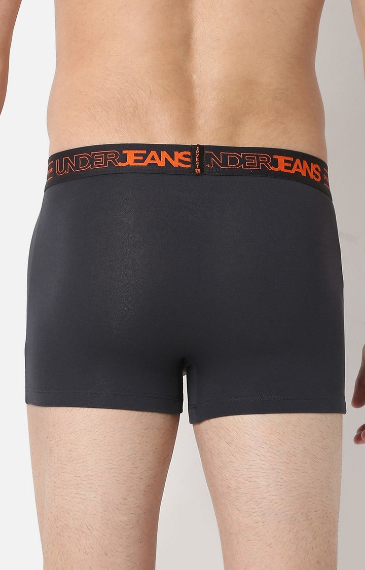Men Premium Grey Cotton Trunk - UnderJeans by Spykar