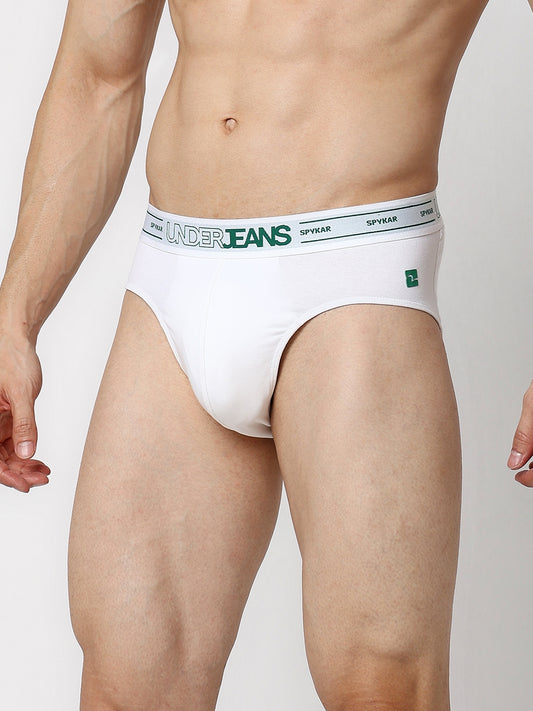 Premium cotton low rise brief with outer elastic waistband - Pack