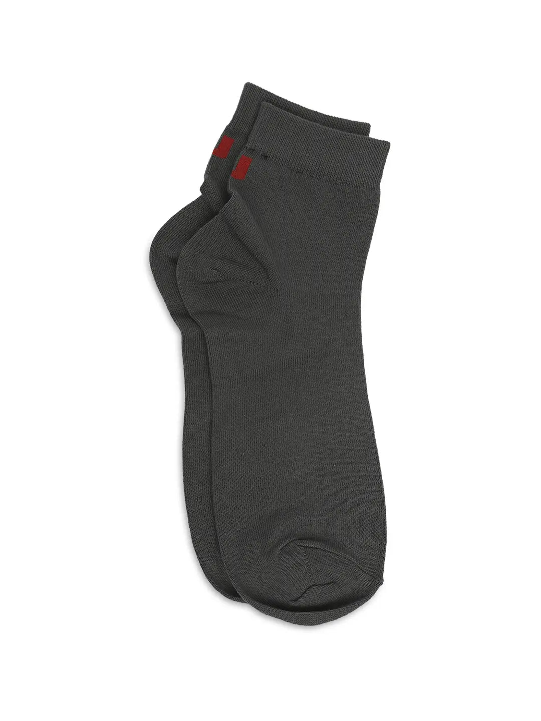 Men Premium Dark Blue & Grey Ankle Length Socks - Pack Of 2- Underjeans by Spykar