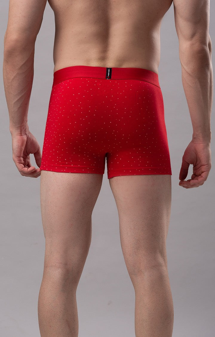 Men Premium Cotton Blend Red Trunk - (Pack of 2)- UnderJeans by Spykar