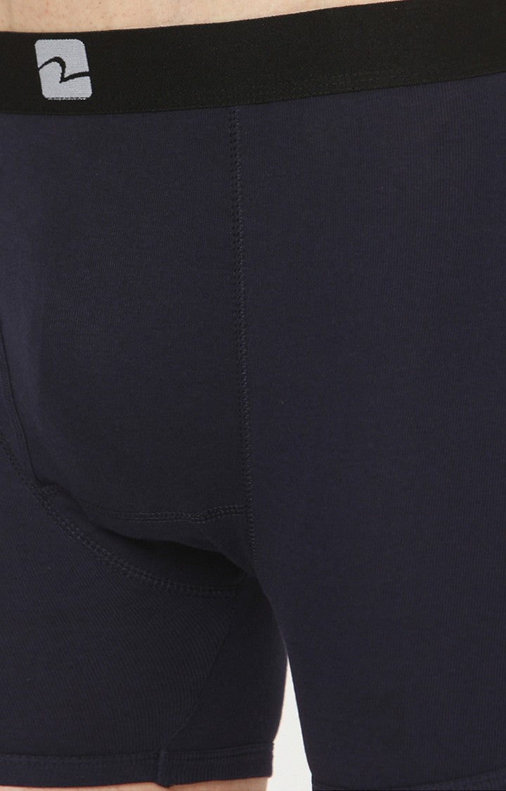 Navy Cotton Trunk for Men Premium- UnderJeans by Spykar