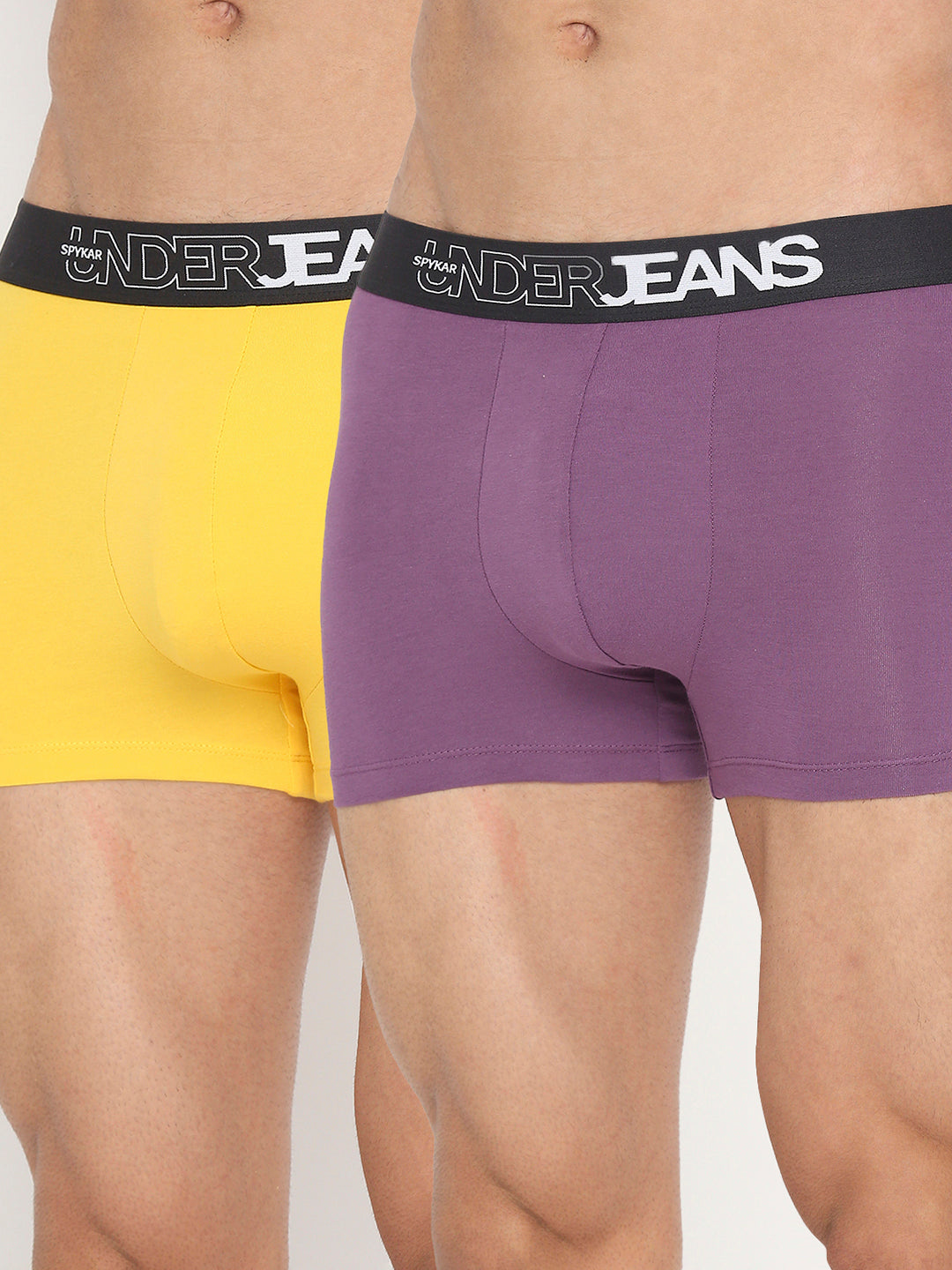 Men Premium Cotton Blend Assorted Trunk Pack of 2 - UnderJeans by Spykar