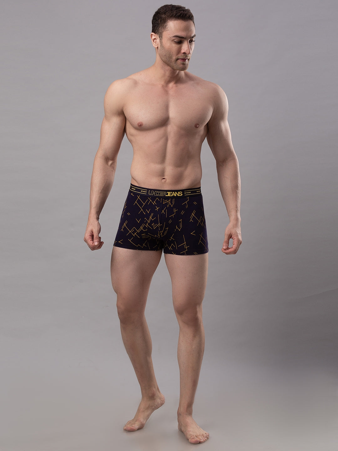 Men Premium Cotton Blend Trunk Pack of 1- UnderJeans by Spykar