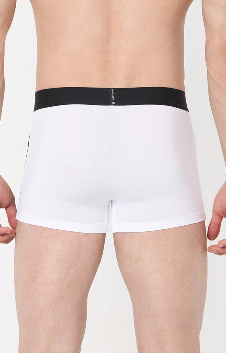 White Cotton Trunk for Men Premium- UnderJeans by Spykar