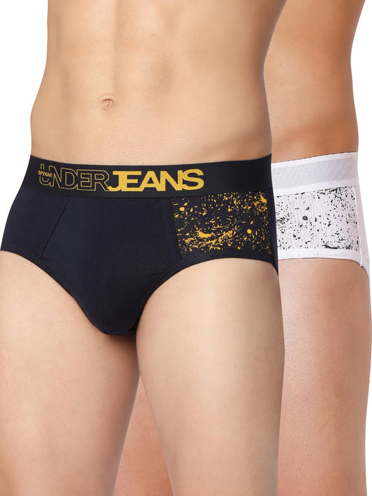 Men Premium Cotton Blend Brief (Pack of 2)- UnderJeans by Spykar