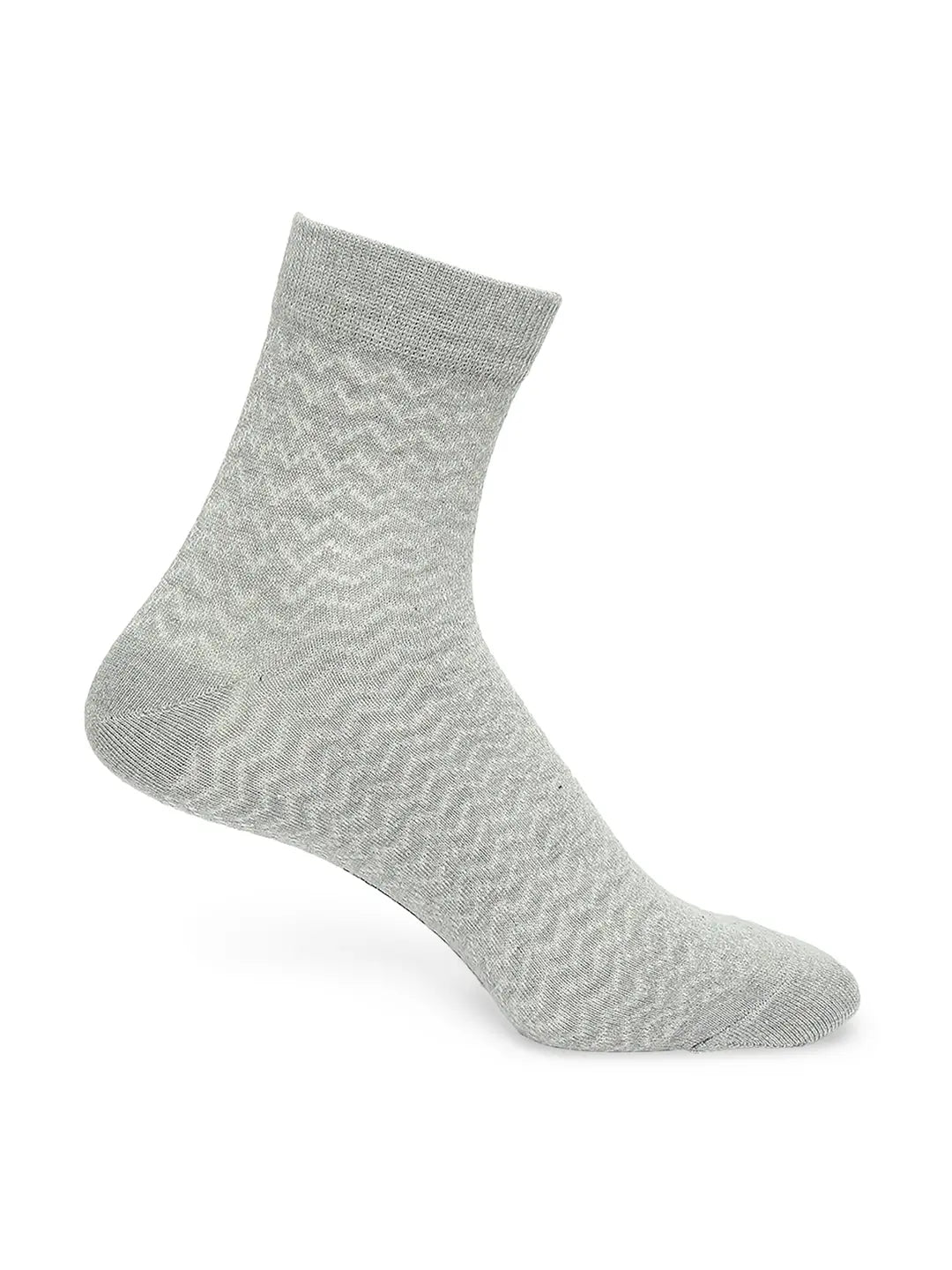 Men Premium Black & Grey Melange Ankle Length Socks - Pack Of 2- Underjeans by Spykar