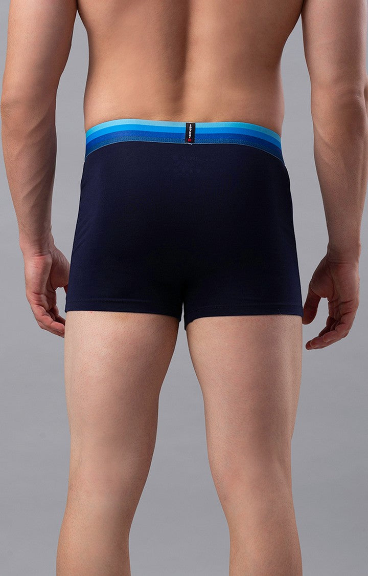 Men Premium Cotton Blend Navy-Blue Trunk - (Pack of 2)- UnderJeans by Spykar