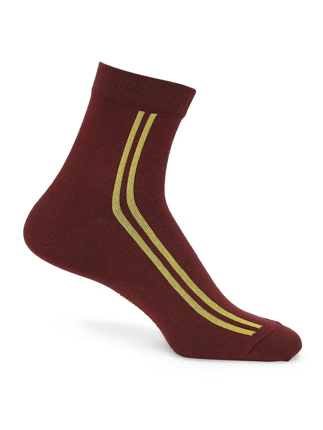 Men Premium Maroon & Anthra Melange Ankle Length Socks - Pack Of 2- Underjeans by Spykar