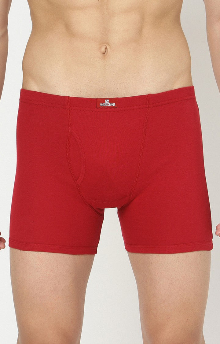 Maroon Cotton Trunk for Men Premium- UnderJeans by Spykar