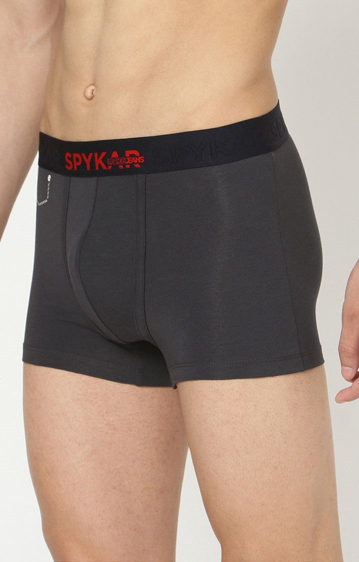 Grey Cotton Trunk for Men Premium- UnderJeans by Spykar